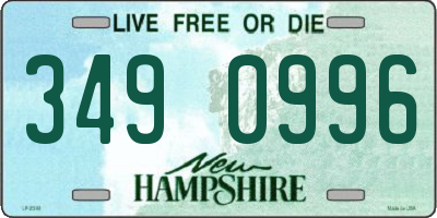 NH license plate 3490996