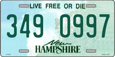 NH license plate 3490997