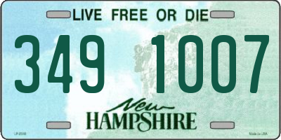 NH license plate 3491007