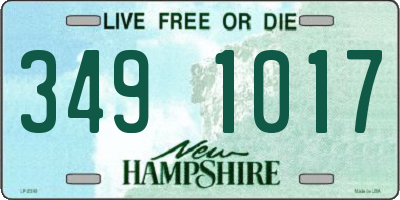 NH license plate 3491017
