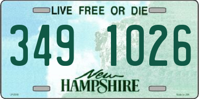 NH license plate 3491026
