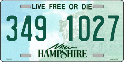 NH license plate 3491027
