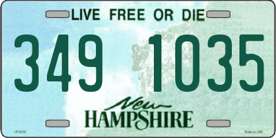 NH license plate 3491035
