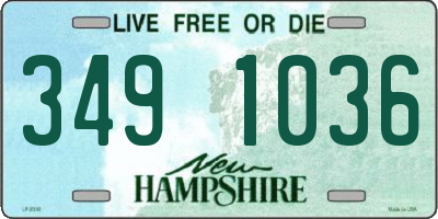 NH license plate 3491036