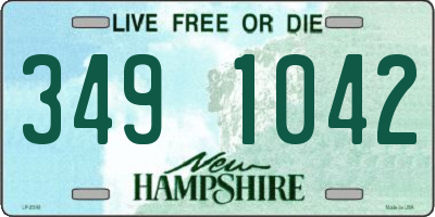 NH license plate 3491042