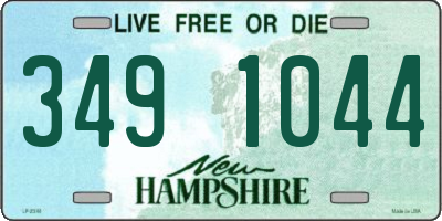 NH license plate 3491044