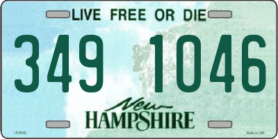NH license plate 3491046