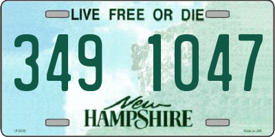 NH license plate 3491047