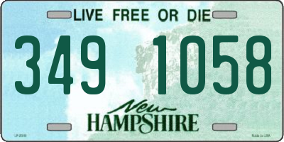 NH license plate 3491058