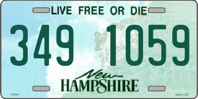 NH license plate 3491059