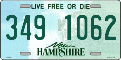 NH license plate 3491062