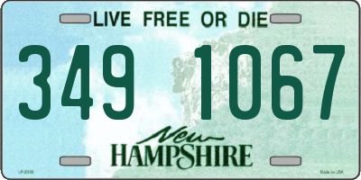 NH license plate 3491067