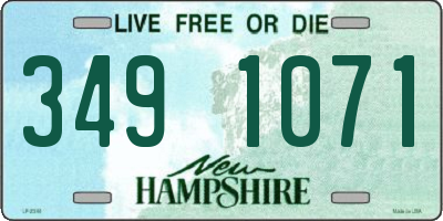 NH license plate 3491071