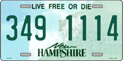 NH license plate 3491114