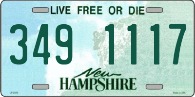 NH license plate 3491117