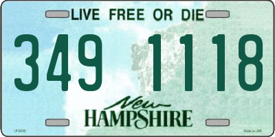 NH license plate 3491118
