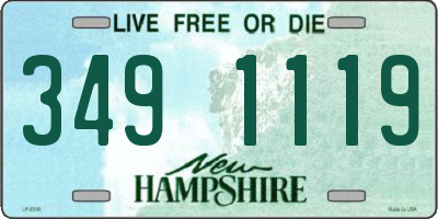 NH license plate 3491119