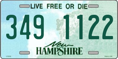 NH license plate 3491122