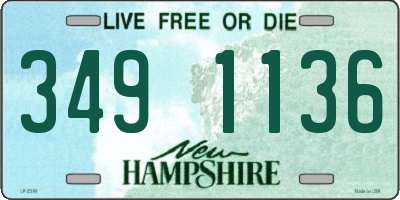 NH license plate 3491136