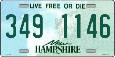 NH license plate 3491146