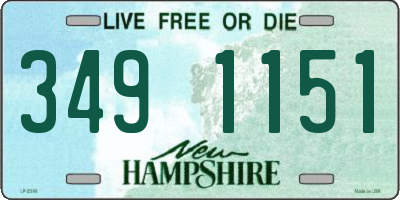 NH license plate 3491151
