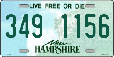 NH license plate 3491156