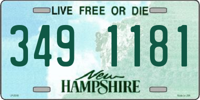 NH license plate 3491181