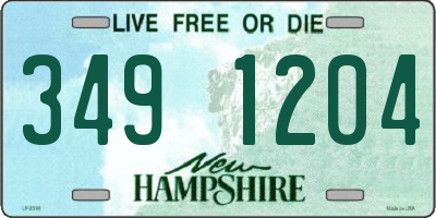 NH license plate 3491204