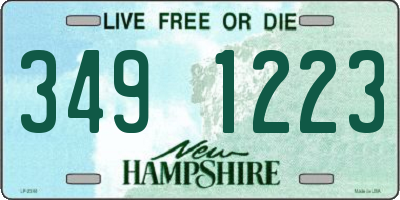 NH license plate 3491223