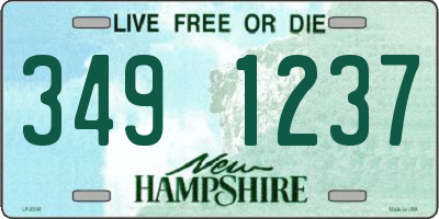 NH license plate 3491237