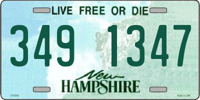 NH license plate 3491347
