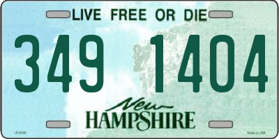NH license plate 3491404