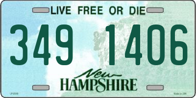 NH license plate 3491406
