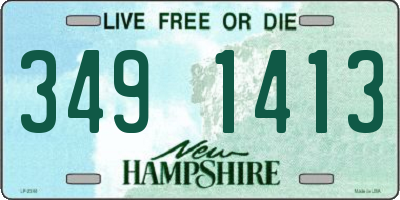 NH license plate 3491413