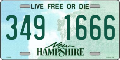 NH license plate 3491666