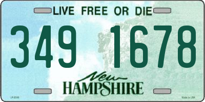 NH license plate 3491678