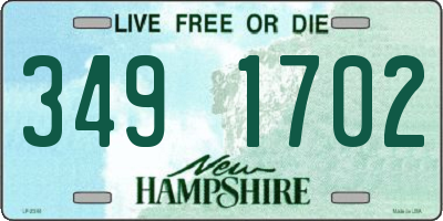 NH license plate 3491702