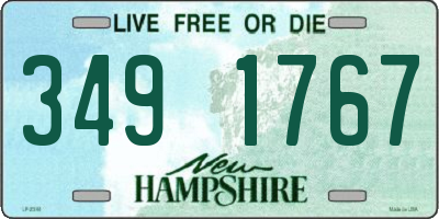 NH license plate 3491767