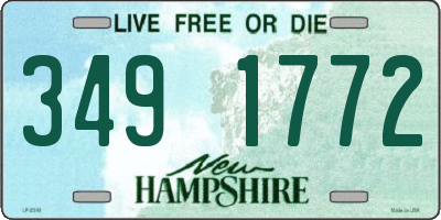 NH license plate 3491772