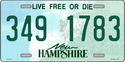 NH license plate 3491783