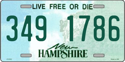 NH license plate 3491786