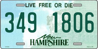 NH license plate 3491806