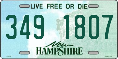 NH license plate 3491807