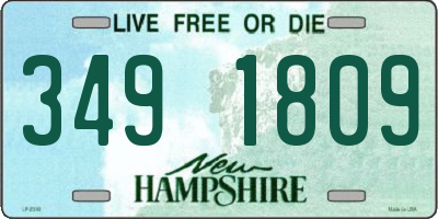 NH license plate 3491809