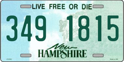 NH license plate 3491815