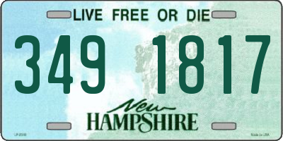 NH license plate 3491817