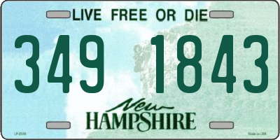 NH license plate 3491843