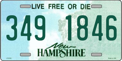 NH license plate 3491846