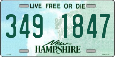 NH license plate 3491847