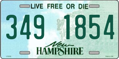 NH license plate 3491854